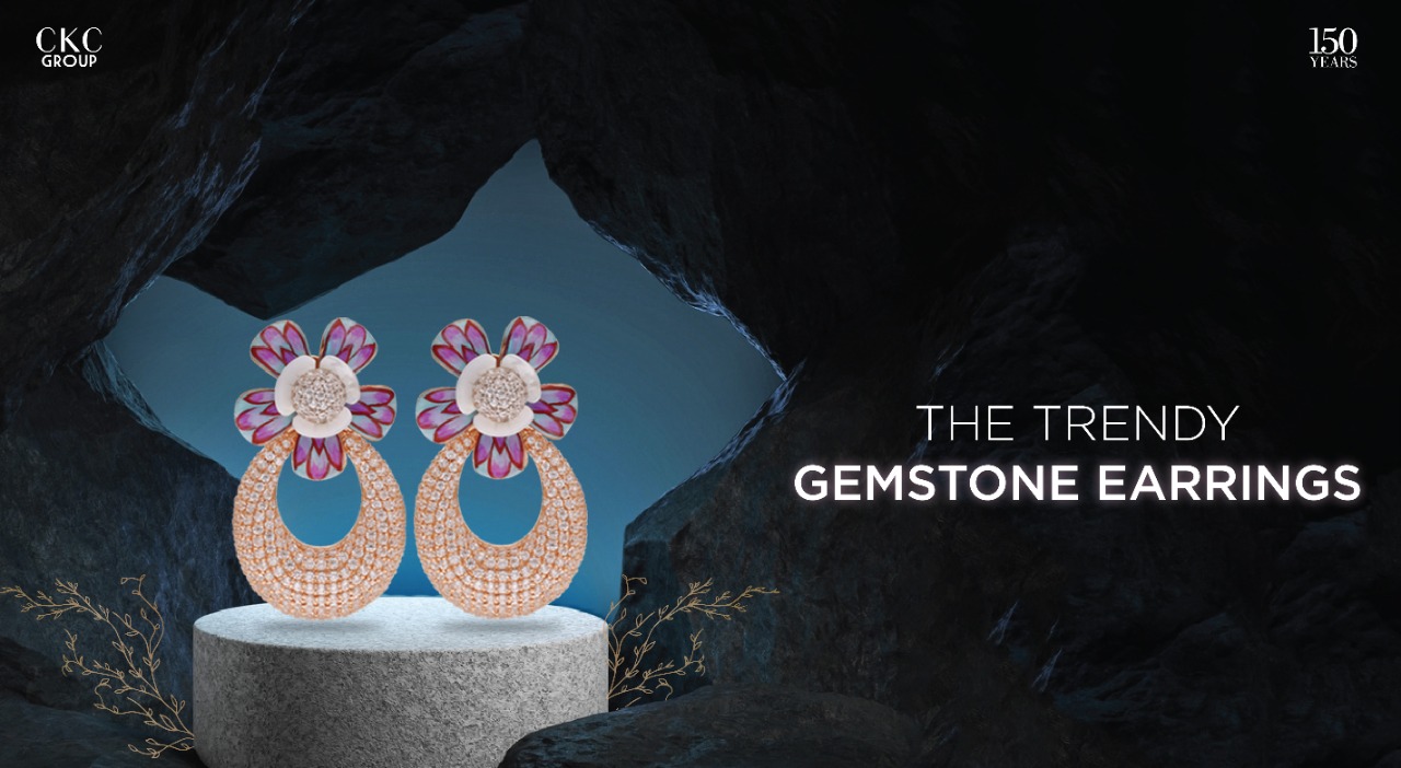 The Trendy Gemstone Earrings Collections  by C. Krishniah Chetty Group of Jewellers
