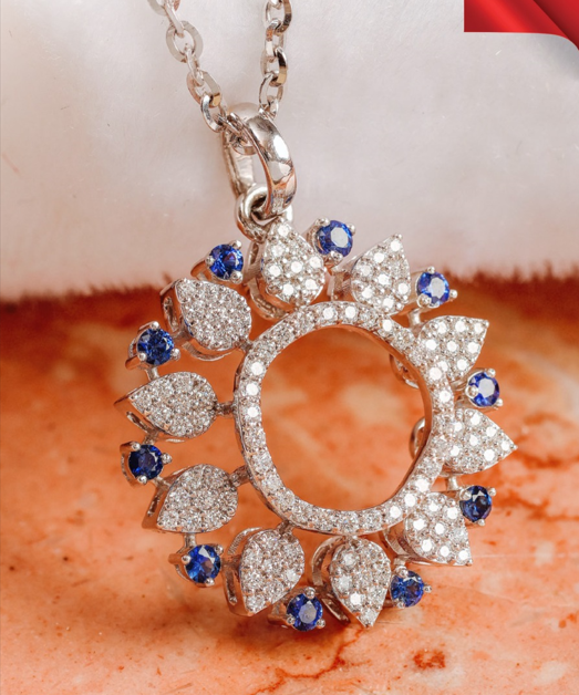 Sapphire Pendants | C. Krishniah Chetty Group of Jewellers