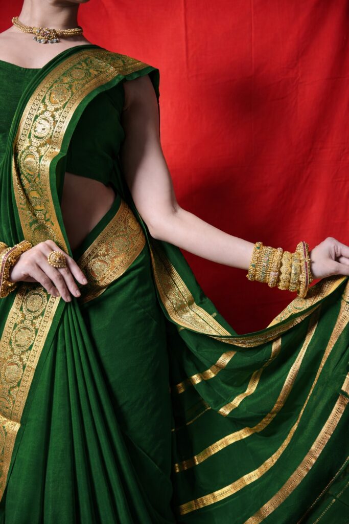 Pure Mulberry Silk Mysore Sarees with rich gold zari weaving from the C. Krishniah Chetty Anuraksha Collection